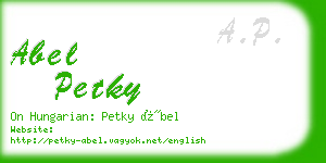 abel petky business card